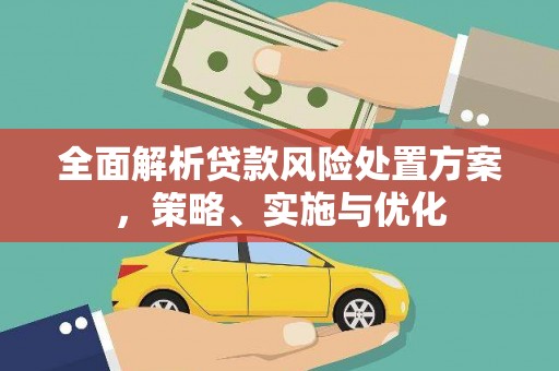 咸安全面解析贷款风险处置方案，策略、实施与优化